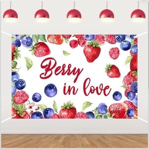 Berry in Love Party Backdrop